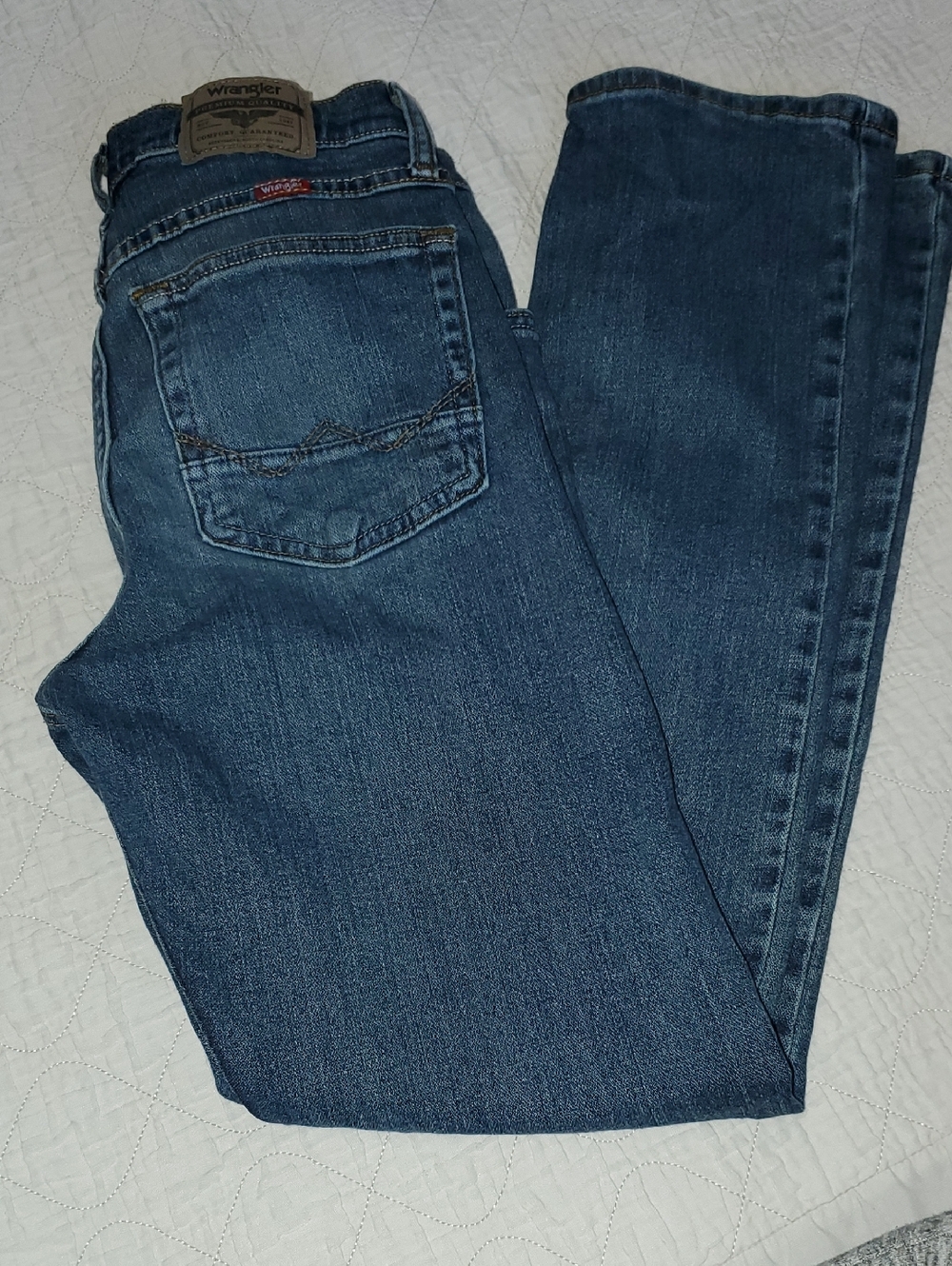 Wrangler Dark Blue Straight Leg Jeans